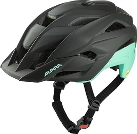 Alpina Stan MIPS Helm schwarz/türkis matt