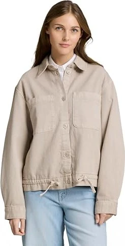 Tom Tailor Lightweight Kordelzug Jeansjacke cloud grey (Damen)