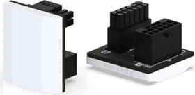 EZDIY-FAB 12VHPWR Winkeladapter 180°, Slim, Variante STD, Sense-Pins an der Oberseite, weiß