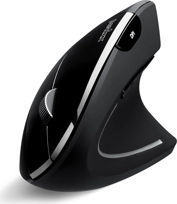 Perixx PERIMICE-813, schwarz, vertikal, Rechtshänder, USB/Bluetooth