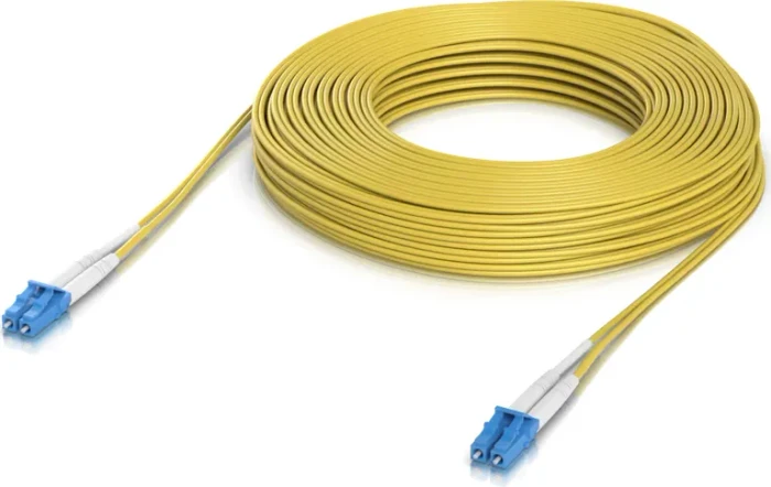 Ubiquiti UniFi LWL Duplex Kabel, OS2, 2x LC-UPC Stecker/2x LC-UPC Stecker, 30m, gelb