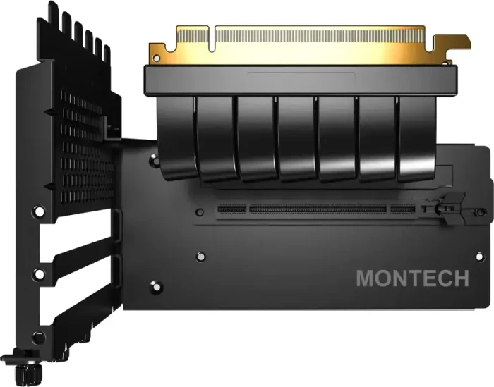 Montech Riser Card Vertical GPU Mounting Kit, gewinkelt, PCIe 5.0, 200mm, schwarz