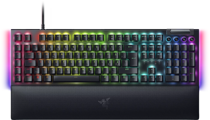 Razer BlackWidow V4, Razer GREEN Clicky Gen-3, USB, UK