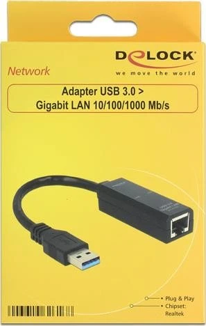 DeLOCK RJ-45 LAN-Adapter, USB-A 3.0 [Stecker]