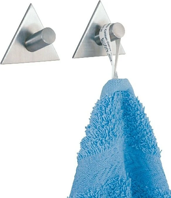 Wenko Triangolo Wandhaken edelstahl matt, 2 Stück
