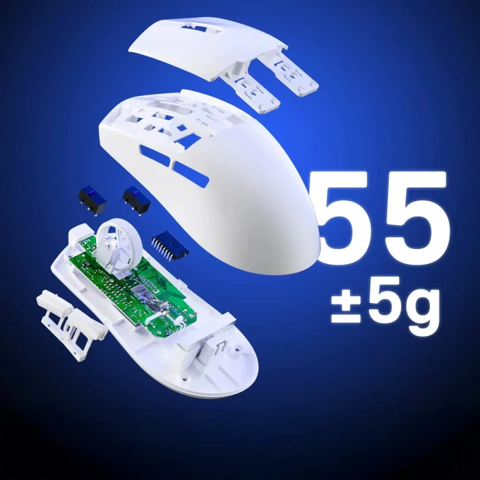 Redragon K1NG Max M918 Pro 1KHz Wireless, weiß, USB/Bluetooth
