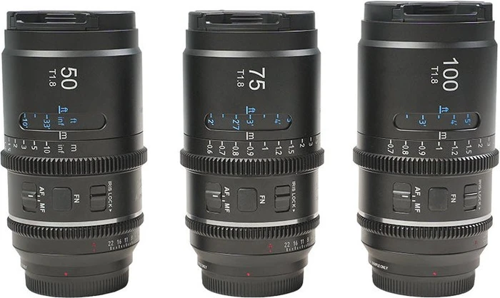 Sirui Astra 50/75/100mm T1.8 1.33x Anamorphic Neutral Flare 3-Lens Set für Sony E
