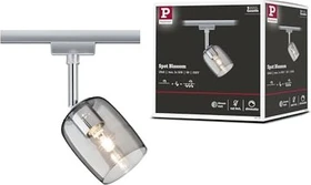 Paulmann URail Blossom Schienensystem Spot G9 Rauchglas chrom matt, 1 Stück