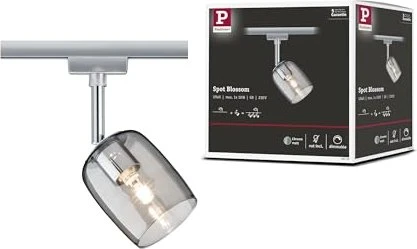 Paulmann URail Blossom Schienensystem Spot G9 Rauchglas chrom matt, 1 Stück
