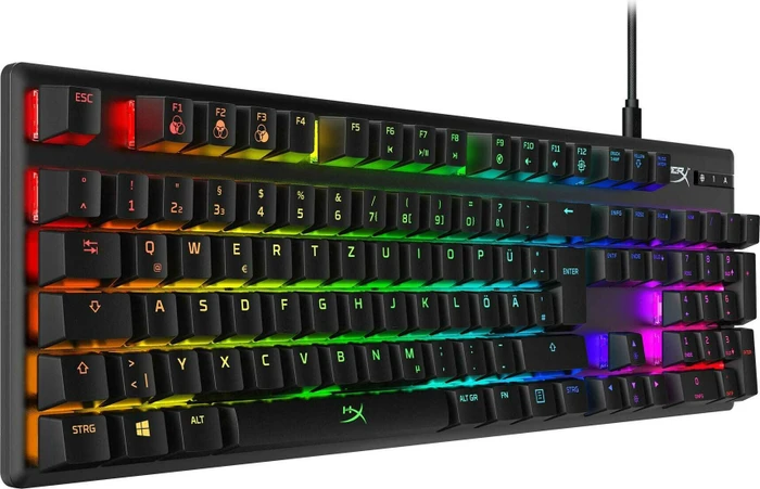 HP HyperX Alloy Origins, LEDs RGB, HyperX RED, USB, DE