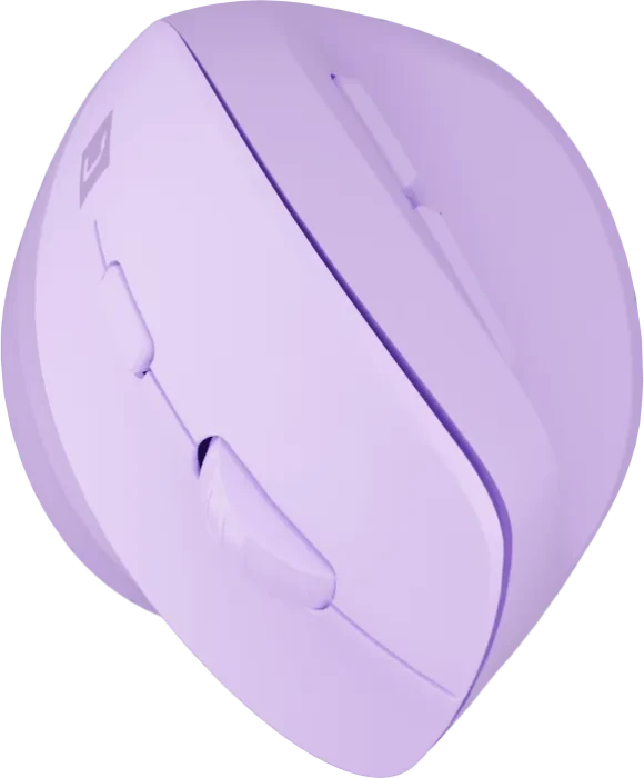 Natec Crake 2 Vertical Wireless Mouse Pure Lavender, USB/Bluetooth