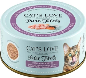 Cat's Love Pure Filets Lachs & Huhn, 600g (6x 100g)