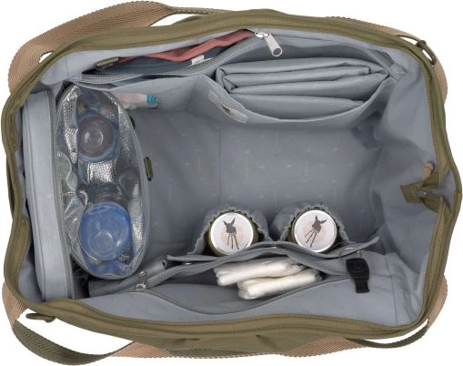 Lässig Zwillings-Wickeltasche oliv