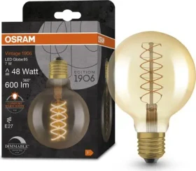 Osram Ledvance Filament LED Vintage 1906 Globe 95 7W/822 E27 DIM