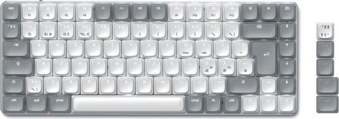 Satechi SM1 Slim Mechanical Backlit BT Keyboard, Light, weiß/grau, low-profile BROWN Switches, USB/Bluetooth, ND