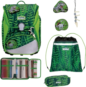 Scout Alpha DIN Danger Dino Schultaschen-Set, 4-tlg.