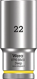 Wera 8790 HMB Deep Außensechskant Steckschlüssel 3/8", 22x64mm