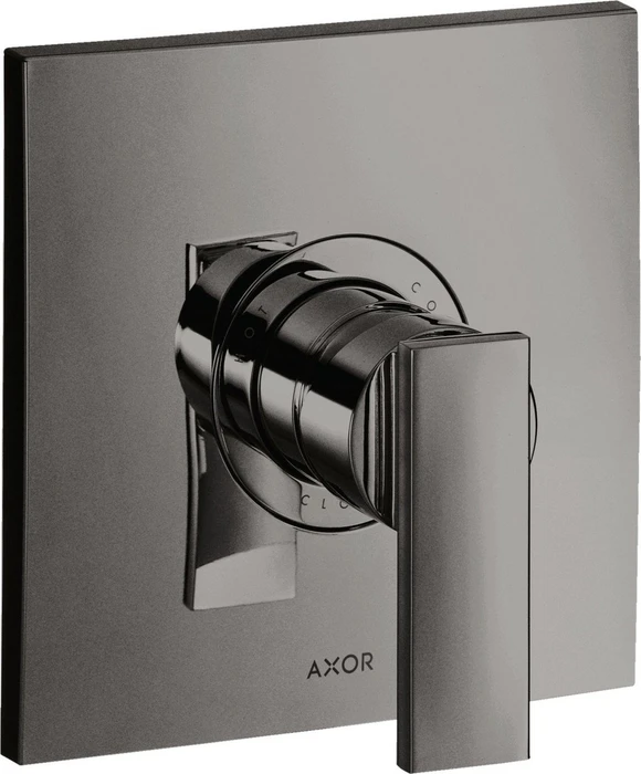 Hansgrohe Axor Citterio Einhebel-Brausemischer Unterputz mit Hebelgriff polished black chrome