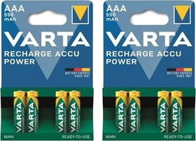 Varta Recharge Accu Power Micro AAA NiMH 550mAh, 4er-Pack