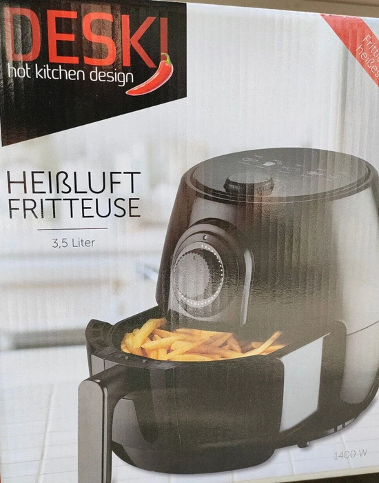 Deski 3.5l Heißluftfritteuse schwarz