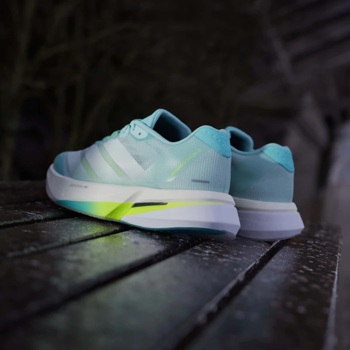 adidas Adizero Boston 13 semi flash aqua/zero metalic/lucid lemon (Damen)