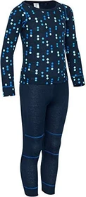 Icefeld Thermo Set gepunktet marineblau (Junior)