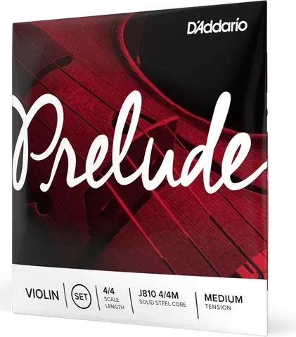 D'Addario Prelude Violin String Set, 4/4 Scale, Medium Tension