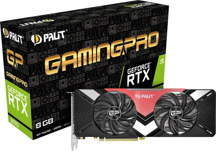 Palit GeForce RTX 2070 GamingPro, 8GB GDDR6, HDMI, USB-C, 3x DP