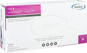 MaiMed Vinyl PF unsteril Einweghandschuhe M, 100 Stück