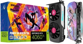Zotac Gaming GeForce RTX 4060 Ti Twin Edge OC SPIDER-MAN: Across the Spider-Verse Bundle, 8GB GDDR6, HDMI, 3x DP
