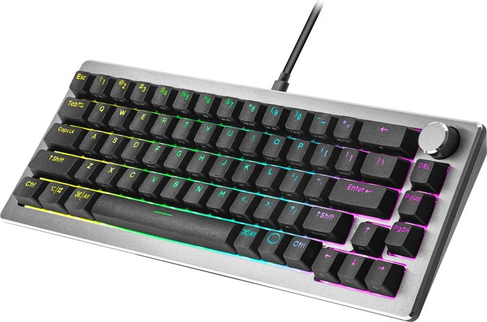 Cooler Master CK720, LEDs RGB, hot-swap, schwarz/grau, Kailh Box V2 BROWN, USB, US