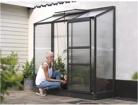 Vitavia Ida 1300 HKP 4mm Anlehngewächshaus dunkelgrau