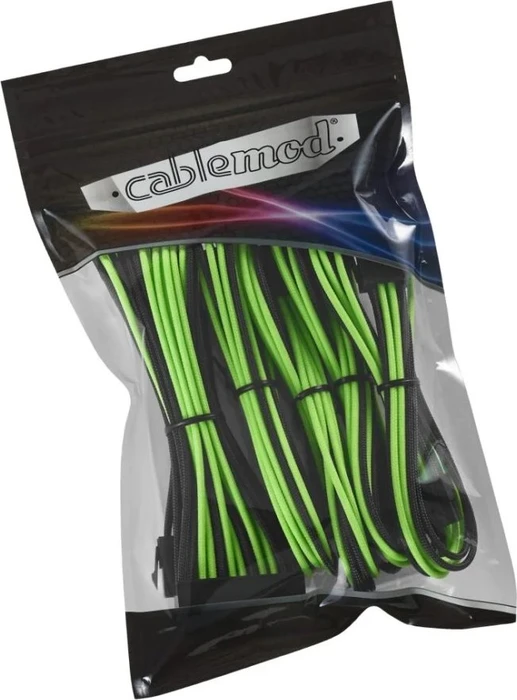 CableMod Classic ModMesh Cable Extension Kit, 8+6 Series, schwarz/hellgrün