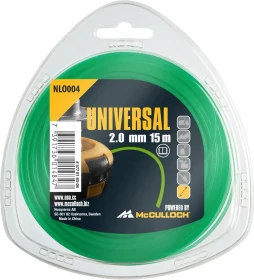 McCulloch NLO004 Nylon Trimmerfaden für Rasentrimmer, 2mm/15m