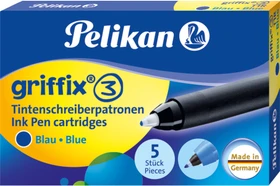Pelikan griffix 3 Tintenroller-Patrone königsblau, 5er-Pack