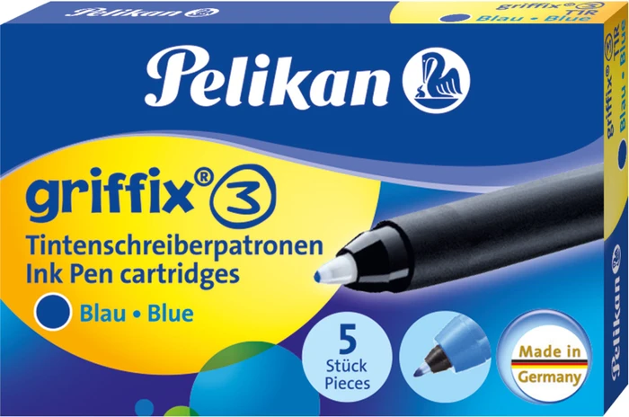 Pelikan griffix 3 Tintenroller-Patrone königsblau, 5er-Pack