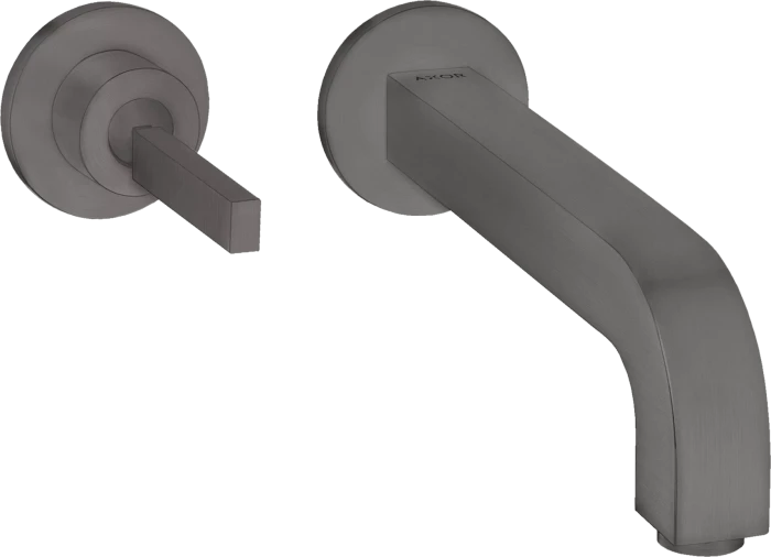 Hansgrohe Axor Citterio Einhebel-Waschtischmischer Unterputz für Wandmontage mit Pingriff Auslauf 220mm und Rosetten brushed black chrome
