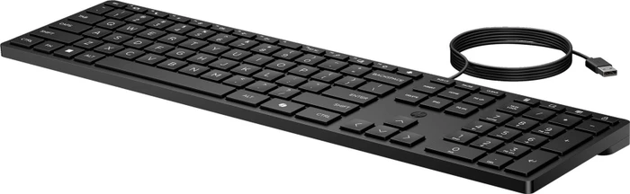 HP 320K Desktop-Tastatur, schwarz, mit Copilot-Taste, USB, US