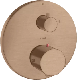 Hansgrohe Axor Starck Thermostat Unterputz mit Ab- und Umstellventil brushed red gold
