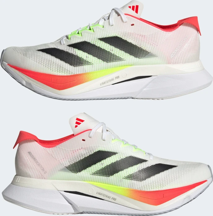adidas Adizero Boston 12 cloud white/core black/lucid red (Damen)