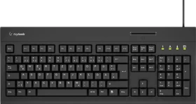 KeySonic KSK-8041U-CR mechanische Full-Size Tastatur, schwarz, mit Kartenleser, USB, DE (61082)