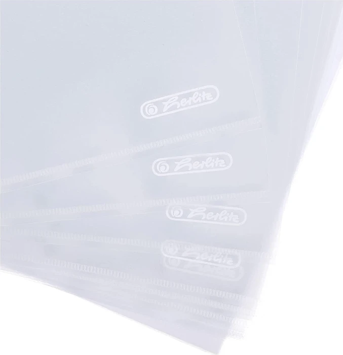 Herlitz Sichthülle für Akten genarbt, A4, transparent, 100er-Pack
