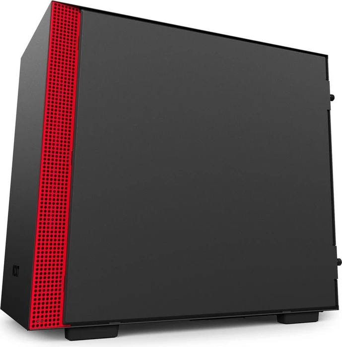 NZXT H200i, schwarz/rot, Glasfenster, Mini-ITX