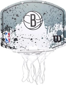 Wilson NBA Team Mini Basketballkorb grey/brooklyn nets