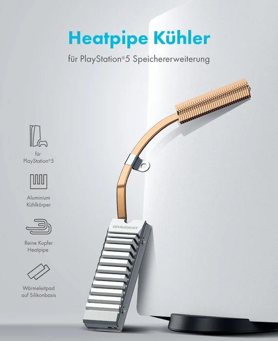 Graugear G-PS5HS01, Heatpipe-Kühler für PS5 Speichererweiterung