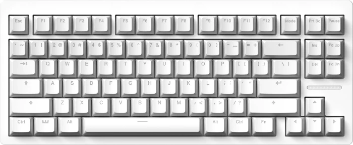 Wooting 80HE, Zink Alloy, weiß, LEDs RGB, Lekker V2 L60 Linear, USB, US