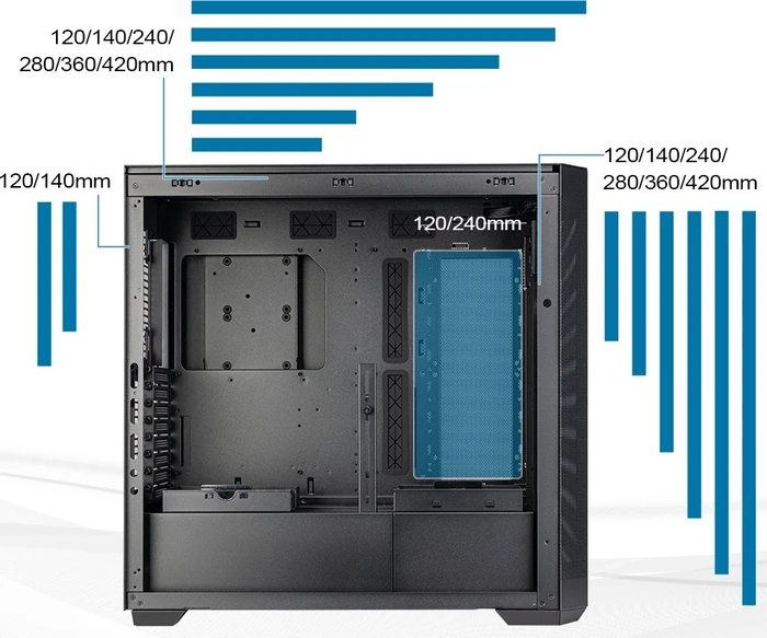 SilverStone Seta H2, schwarz, Glasfenster