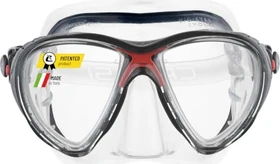 Cressi Big Eyes Evolution Zweiglasmaske schwarz/rot
