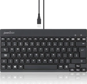 Perixx Periboard-326 Mini, LEDs weiß, schwarz, USB, UK