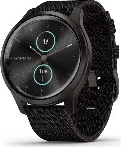 Garmin vivomove Style Aktivitäts-Tracker black pepper woven/graphite